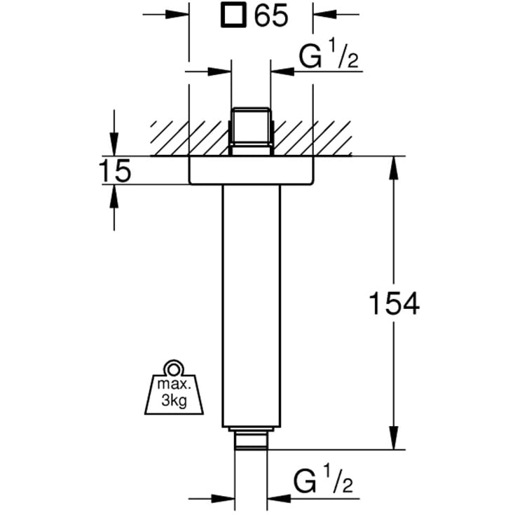 GROHE RAINSHOWER LOFTTILSLUTNI