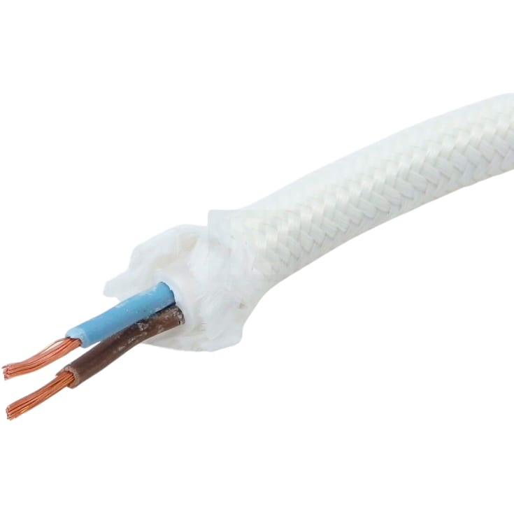 TBI stofledning, 2x0,75 mm², hvid, metervare