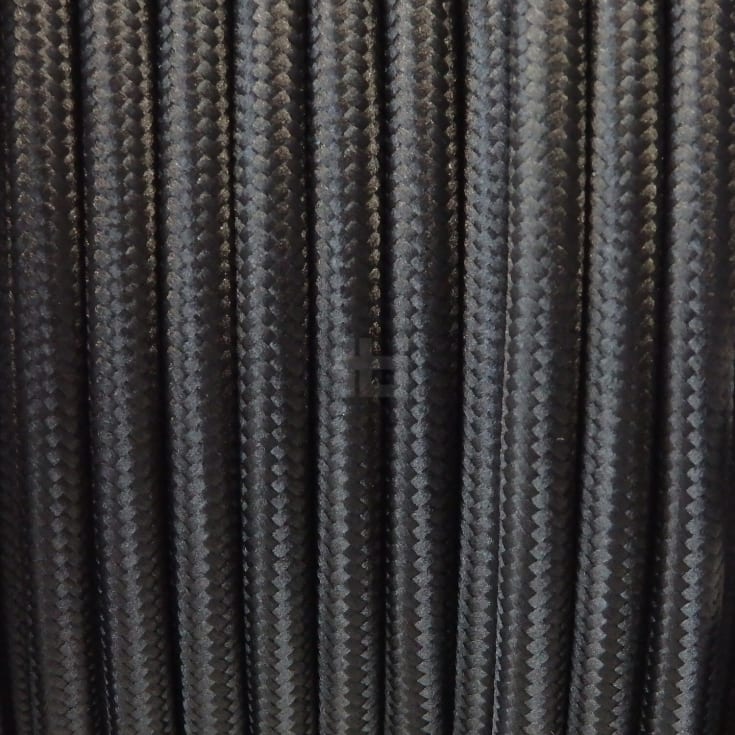 TBI stofledning, 2x0,75 mm²,sort, metervare