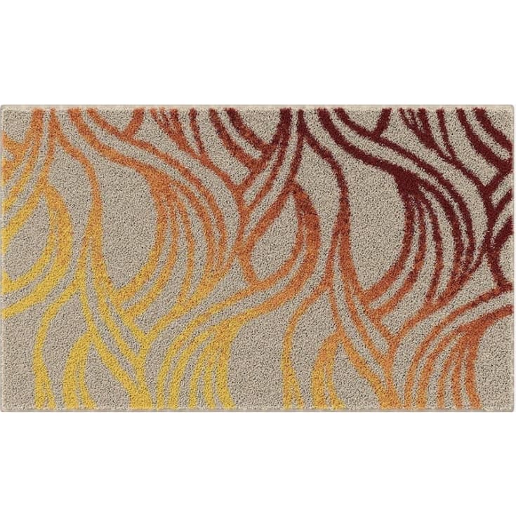 Leijma Grund badmatta, 60x100 cm, mönstrad orange