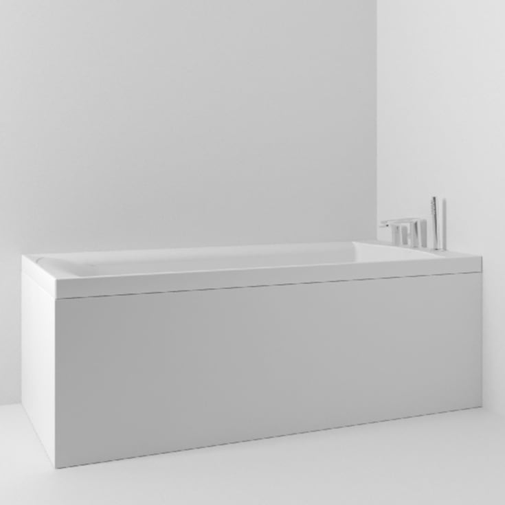 Svedbergs Kalix badekar i akryl, 150x70 cm, med front, ende og kran, hvit