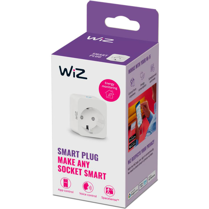 Wiz smart plug til stikkontakt, Wi-Fi med energimåler