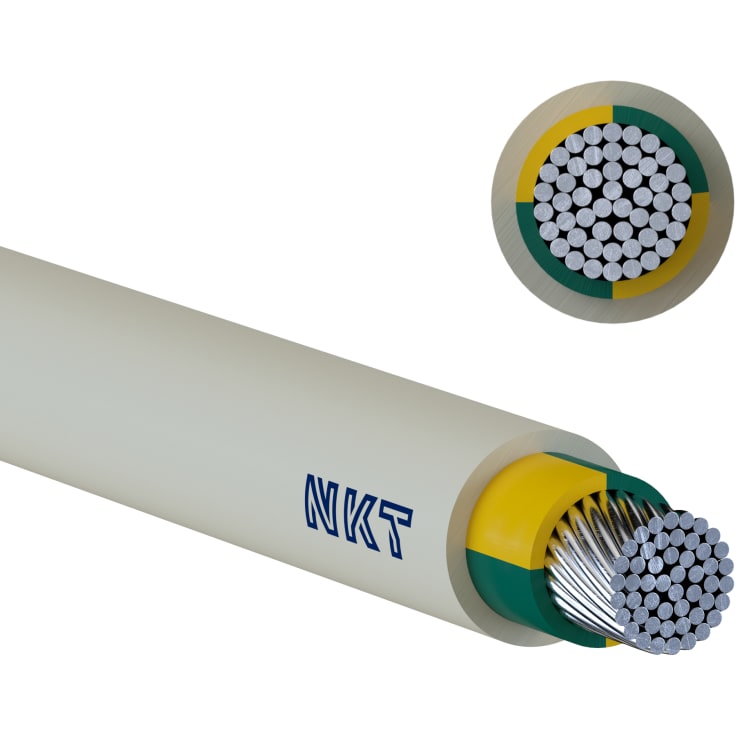 Kabel NOIK-AL/AXQ 90° 1G70 Dca, lysegrå, afmåles