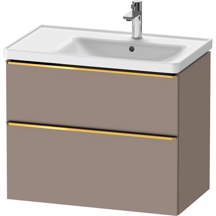 Duravit D-Neo tvättställsunderskåp, 78,4x45,2 cm, matt brun/guld