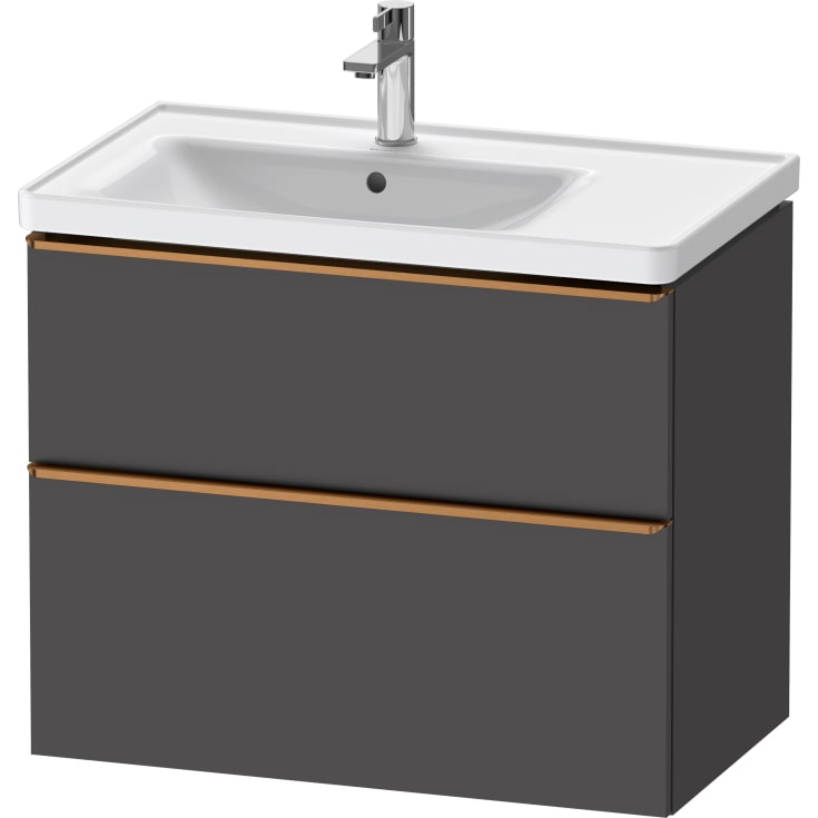 Duravit D-Neo servantskap, 78,4x45,2 cm, matt grafittgrå/bronse