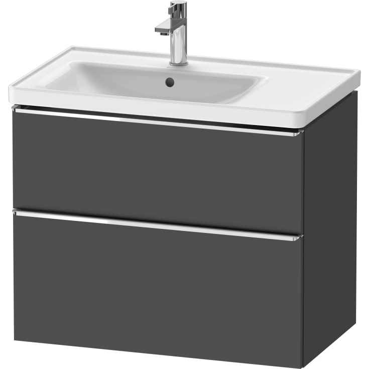 Duravit D-Neo servantskap, 78,4x45,2 cm, matt grafittgrå/krom