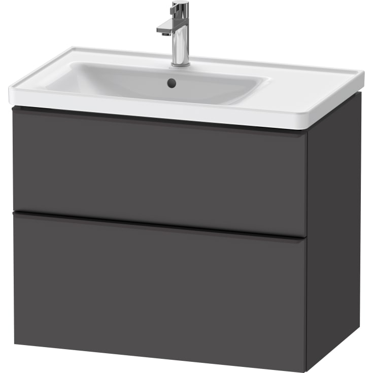 Duravit D-Neo tvättställsunderskåp, 78,4x45,2 cm, matt grafitgrå/svart