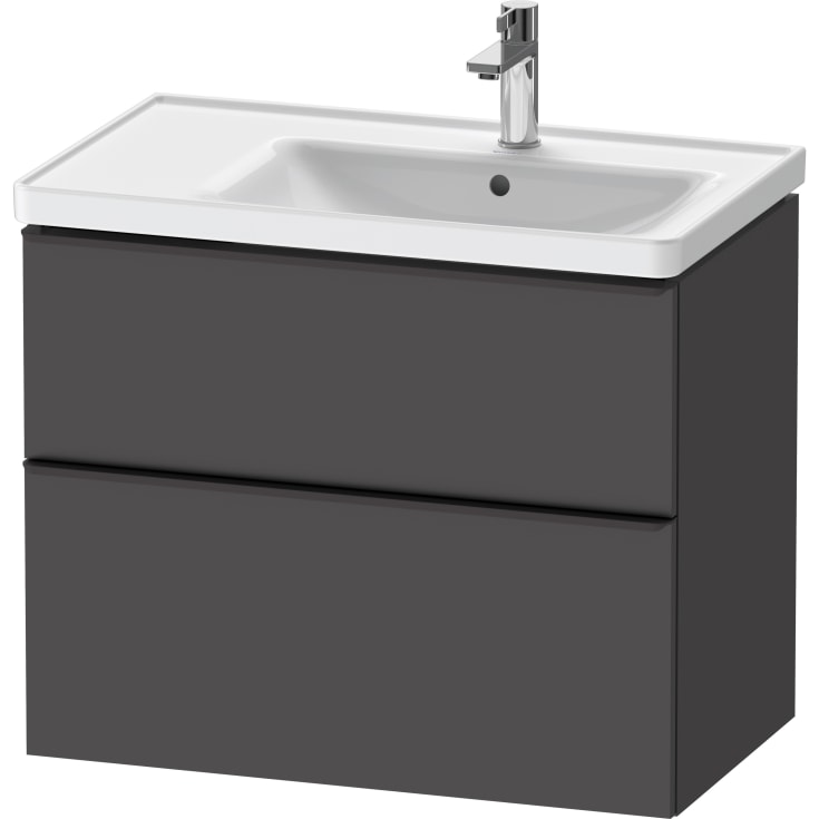 Duravit D-Neo tvättställsunderskåp, 78,4x45,2 cm, matt grafitgrå/svart