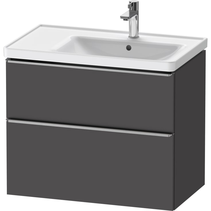 Duravit D-Neo servantskap, 78,4x45,2 cm, matt grafittgrå/stål