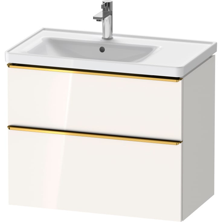 Duravit D-Neo servantskap, 78,4x45,2 cm, hvit høyglans/gull