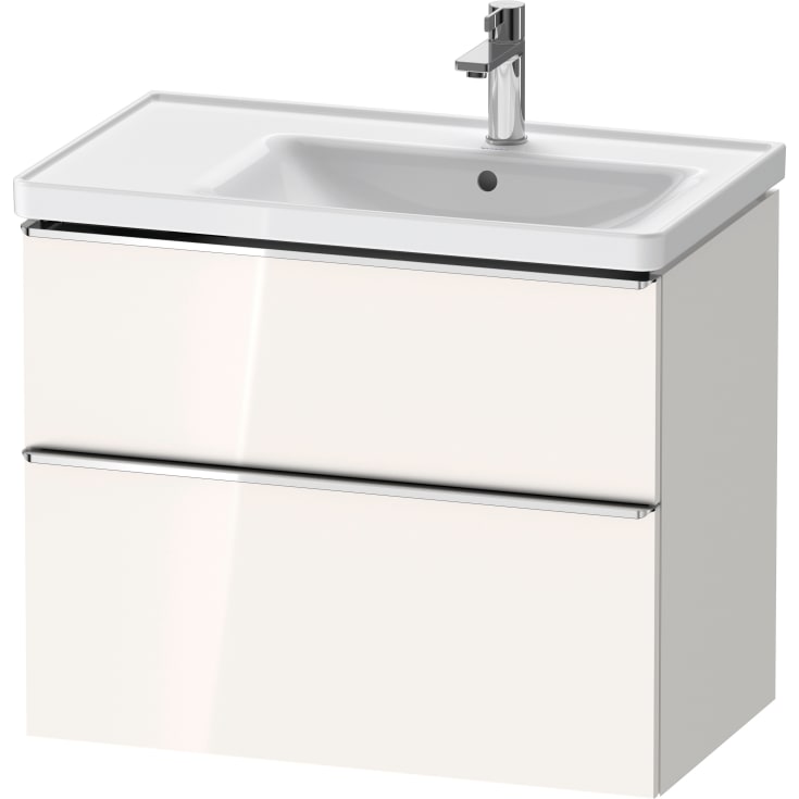 Duravit D-Neo servantskap, 78,4x45,2 cm, hvit høyglans/krom