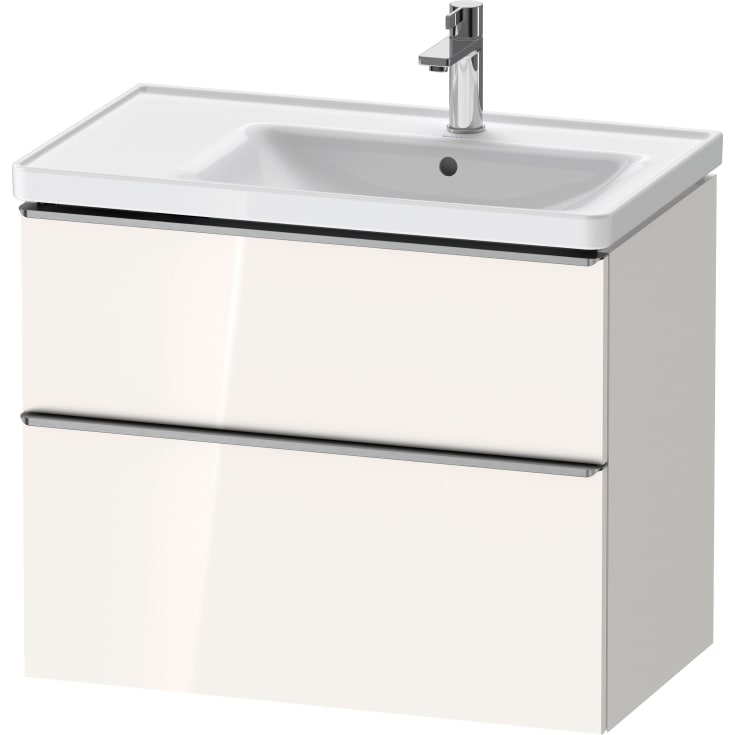 Duravit D-Neo servantskap, 78,4x45,2 cm, hvit høyglans/stål