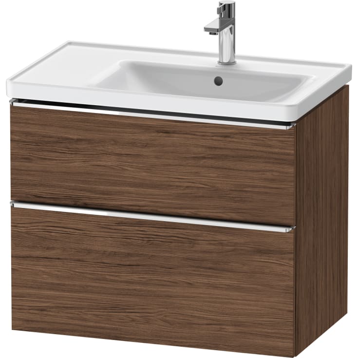 Duravit D-Neo servantskap, 78,4x45,2 cm, mørk valnøtt/krom