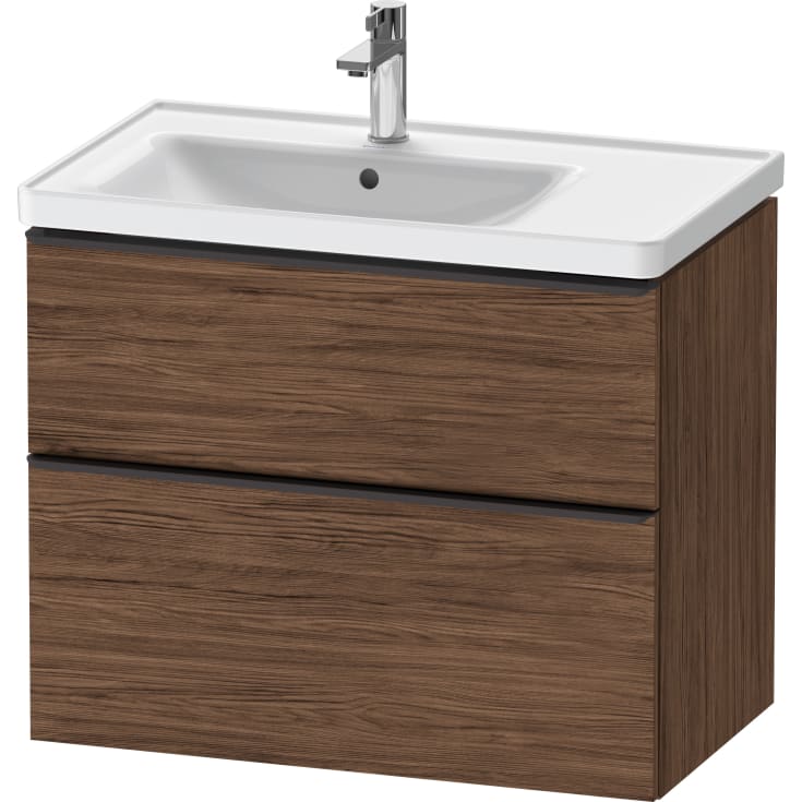 Duravit D-Neo servantskap, 78,4x45,2 cm, mørk valnøtt/sort