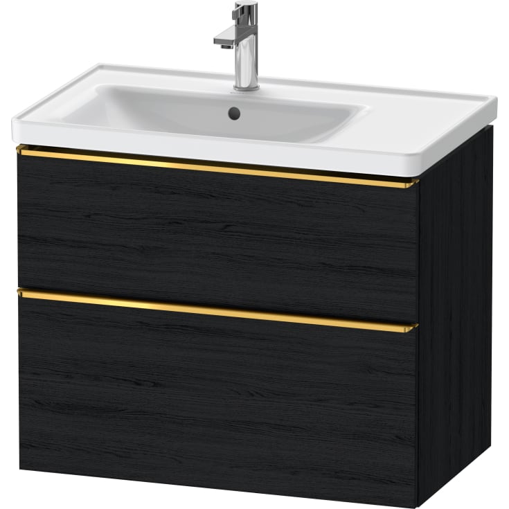 Duravit D-Neo servantskap, 78,4x45,2 cm, sort eik/gull