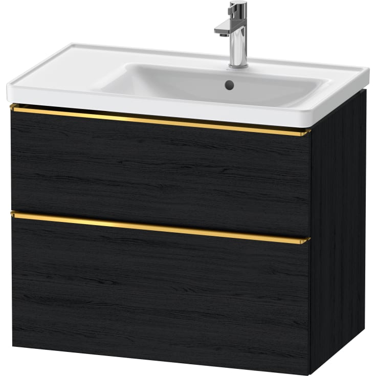 Duravit D-Neo servantskap, 78,4x45,2 cm, sort eik/gull