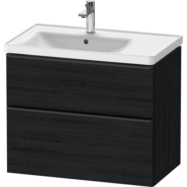 Duravit D-Neo tvättställsunderskåp, 78,4x45,2 cm, svart ek/svart