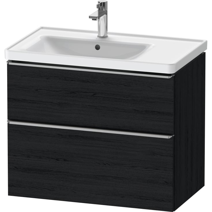 Duravit D-Neo tvättställsunderskåp, 78,4x45,2 cm, svart ek/stål