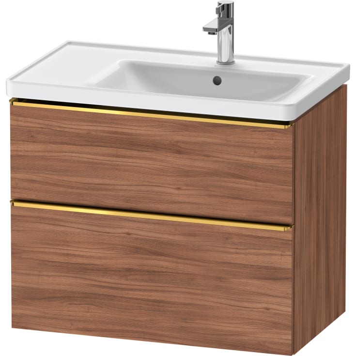 Duravit D-Neo tvättställsunderskåp, 78,4x45,2 cm, valnöt/guld