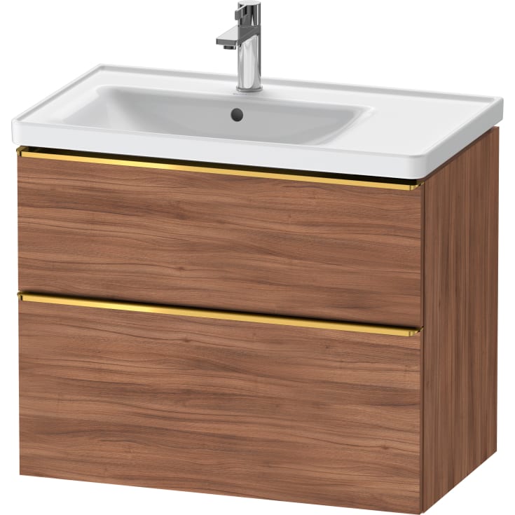 Duravit D-Neo servantskap, 78,4x45,2 cm, valnøtt/gull
