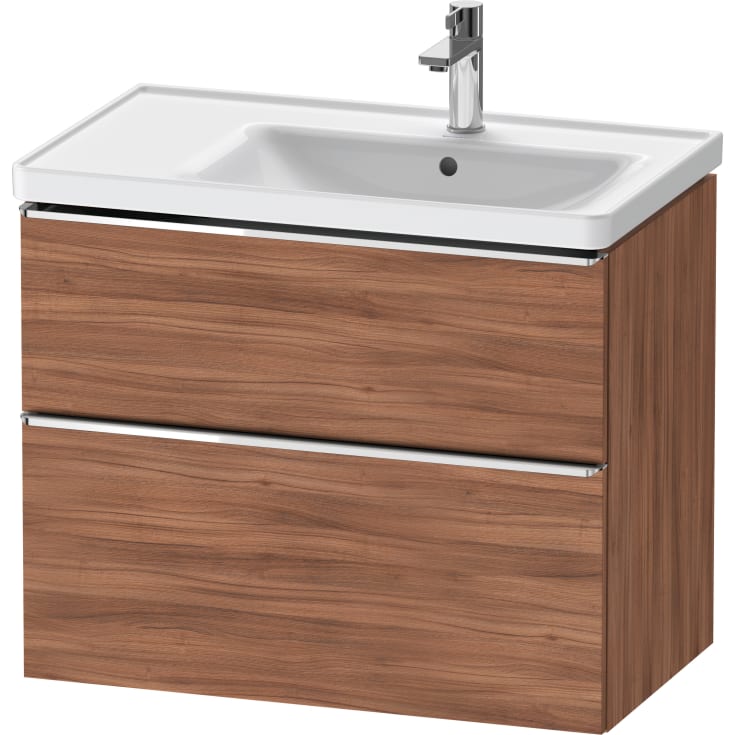 Duravit D-Neo tvättställsunderskåp, 78,4x45,2 cm, valnöt/krom