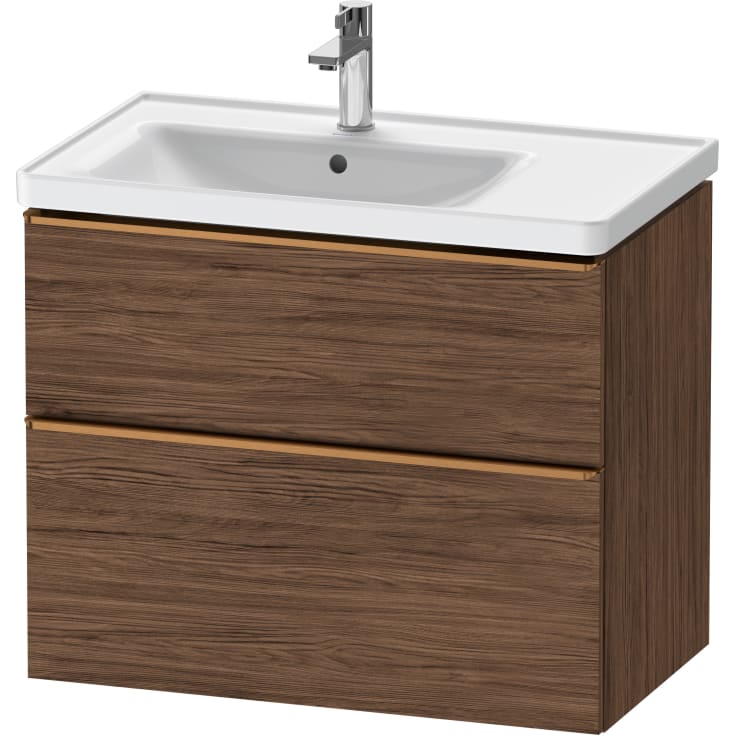 Duravit D-Neo servantskap, 78,4x45,2 cm, mørk valnøtt/bronse