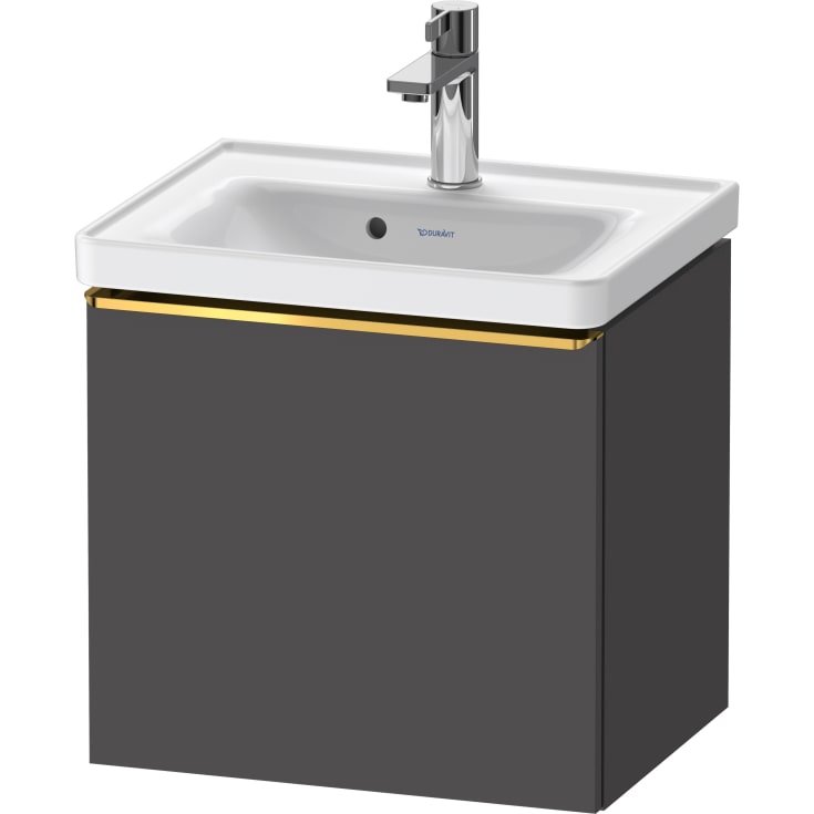 Duravit D-Neo servantskap, 48,4x37,2 cm, matt grafittgrå/gull