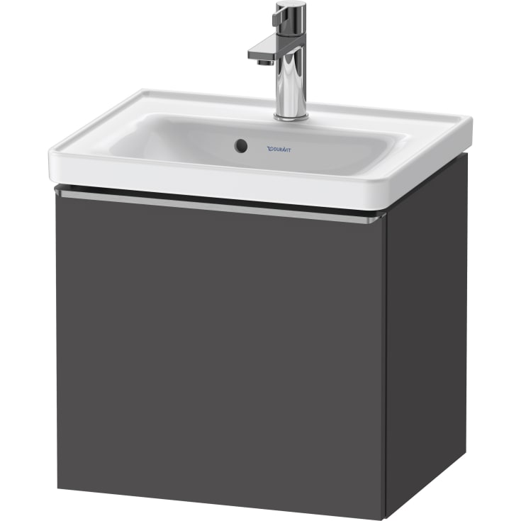 Duravit D-Neo tvättställsunderskåp, 48,4x37,2 cm, matt grafitgrå/stål