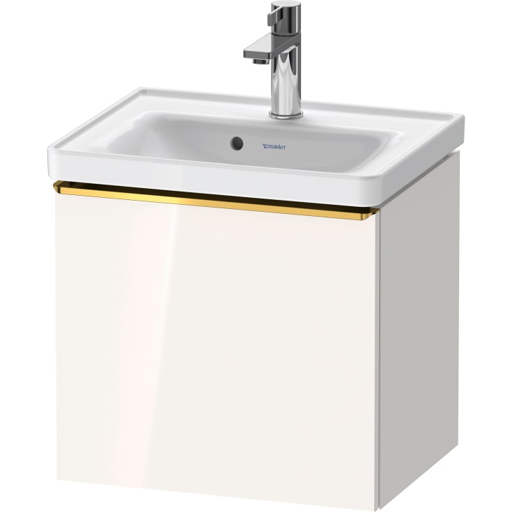 Duravit D-Neo tvättställsunderskåp, 48,4x37,2 cm, högglans vit/guld