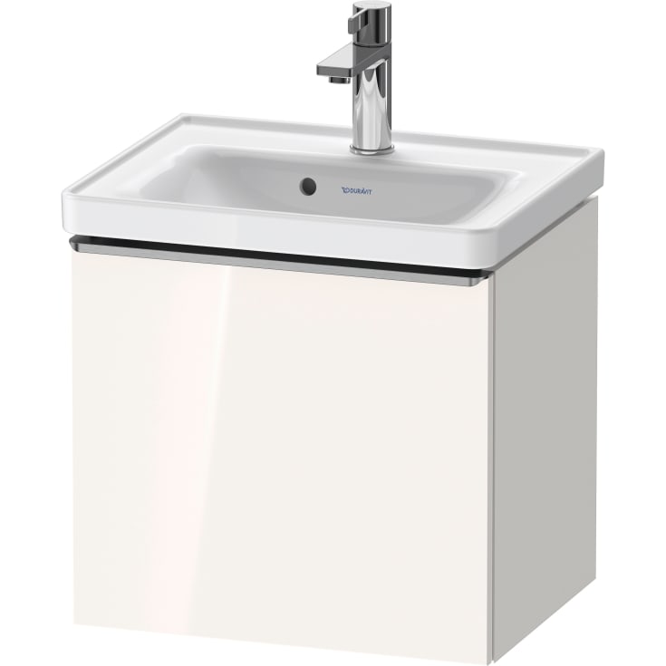 Duravit D-Neo tvättställsunderskåp, 48,4x37,2 cm, högglans vit/stål