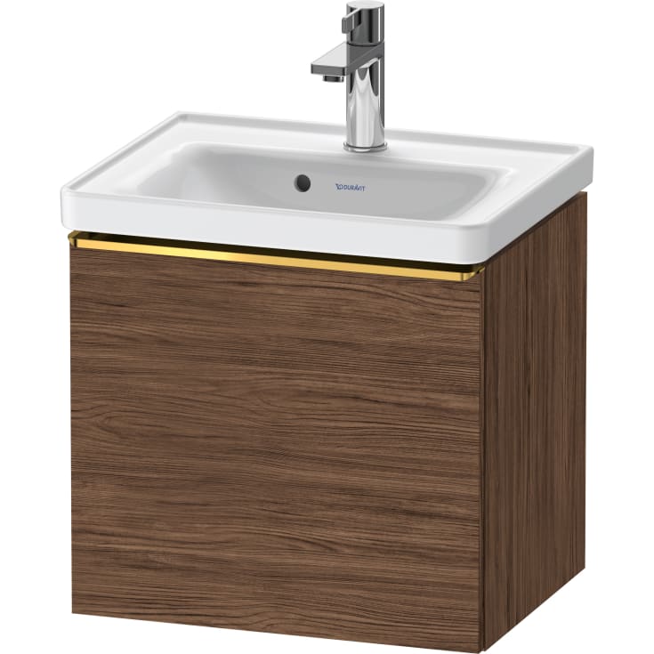 Duravit D-Neo servantskap, 48,4x37,2 cm, mørk valnøtt/gull