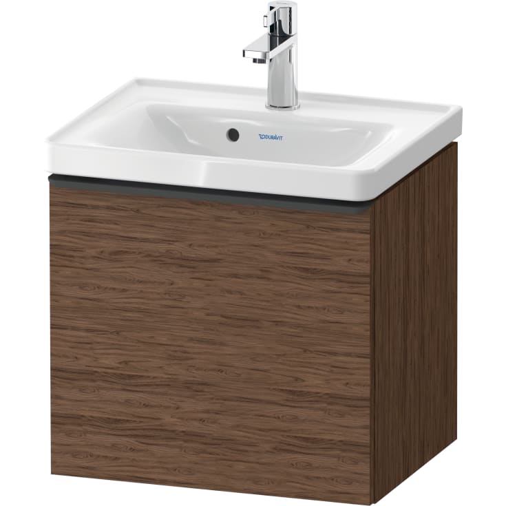 Duravit D-Neo servantskap, 48,4x37,2 cm, mørk valnøtt/sort