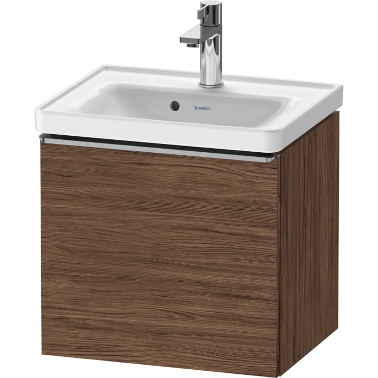 Duravit D-Neo tvättställsunderskåp, 48,4x37,2 cm, mörk valnöt/stål