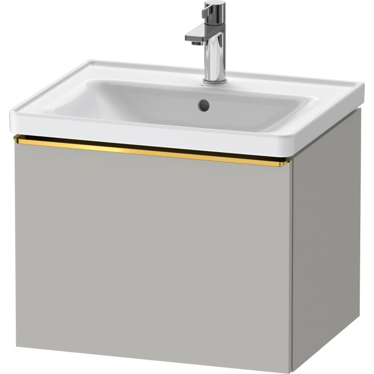 Duravit D-Neo servantskap, 58,4x45,2 cm, matt grĂ¥/gull