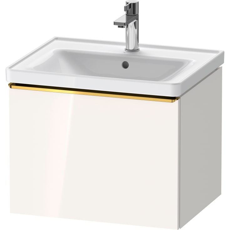 Duravit D-Neo servantskap, 58,4x45,2 cm, hvit høyglans/gull