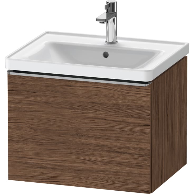 Duravit D-Neo tvättställsunderskåp, 58,4x45,2 cm, mörk valnöt/stål