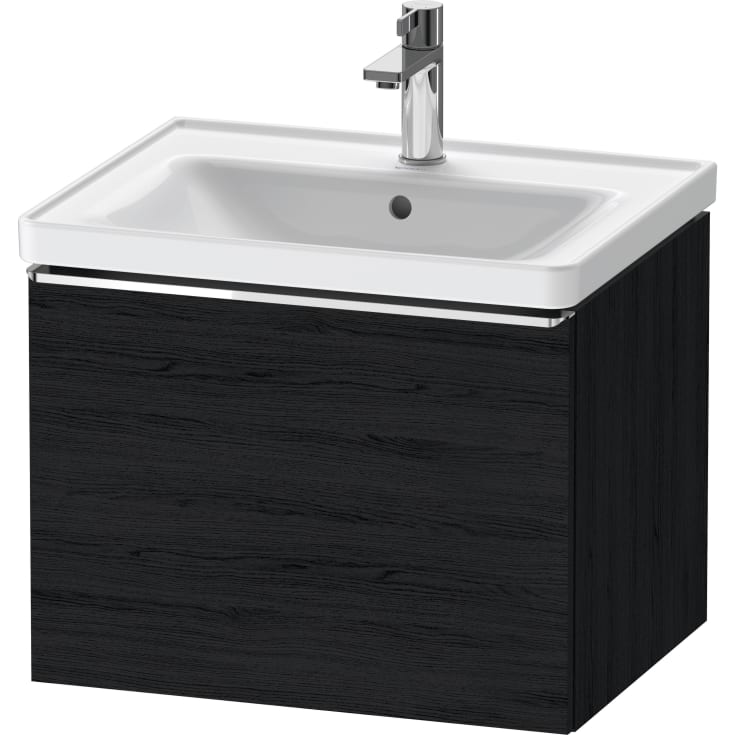 Duravit D-Neo tvättställsunderskåp, 58,4x45,2 cm, svart ek/krom