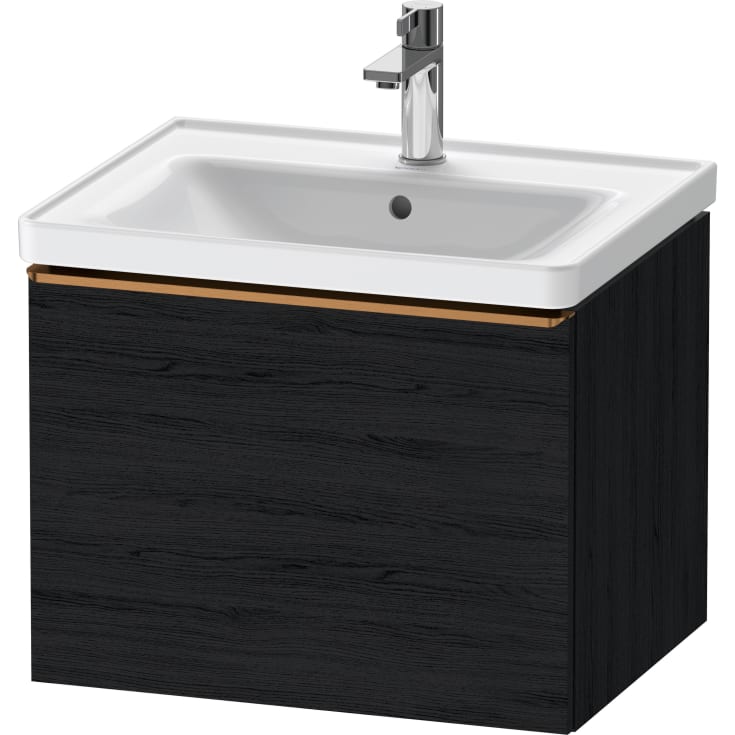 Duravit D-Neo servantskap, 58,4x45,2 cm, sort eik/bronse