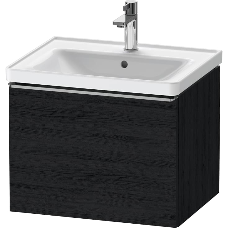 Duravit D-Neo tvättställsunderskåp, 58,4x45,2 cm, svart ek/stål