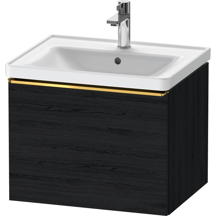 Duravit D-Neo servantskap, 58,4x45,2 cm, sort eik/gull