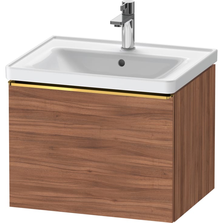Duravit D-Neo tvättställsunderskåp, 58,4x45,2 cm, valnöt/guld