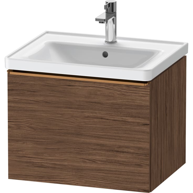 Duravit D-Neo servantskap, 58,4x45,2 cm, mørk valnøtt/bronse