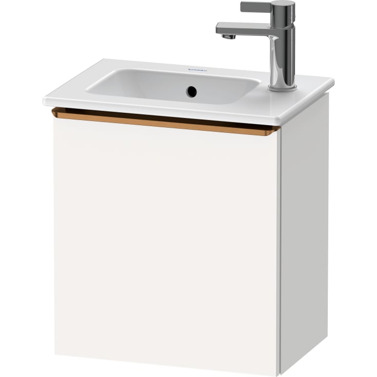 Duravit D-Neo tvättställsunderskåp, 41x27,4 cm, höger, matt vit/brons