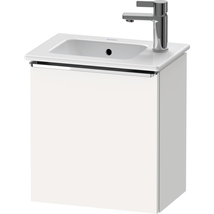 Duravit D-Neo tvättställsunderskåp, 41x27,4 cm, höger, matt vit/krom