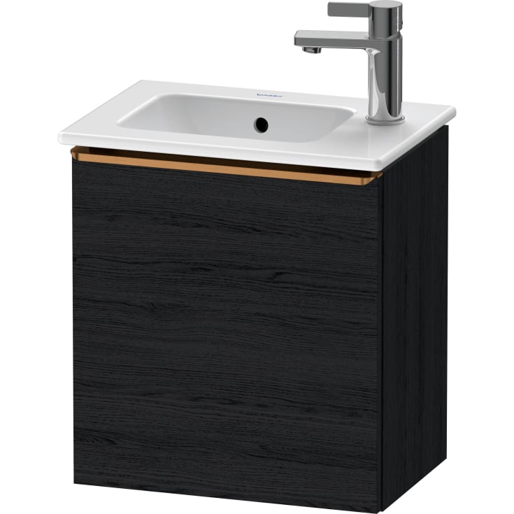 Duravit D-Neo tvättställsunderskåp, 41x27,4 cm, höger, svart ek/brons