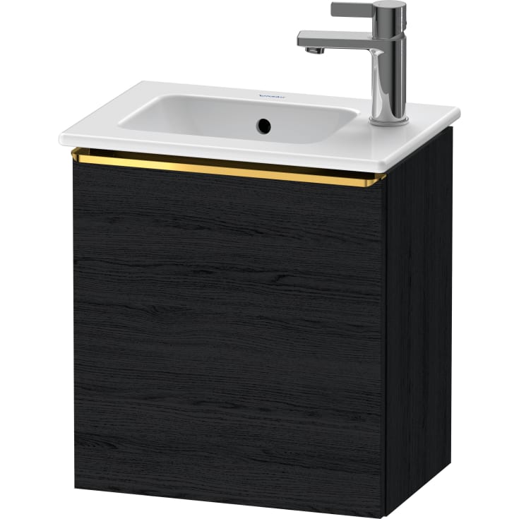 Duravit D-Neo servantskap, 41x27,4 cm, høyre, sort eik/gull
