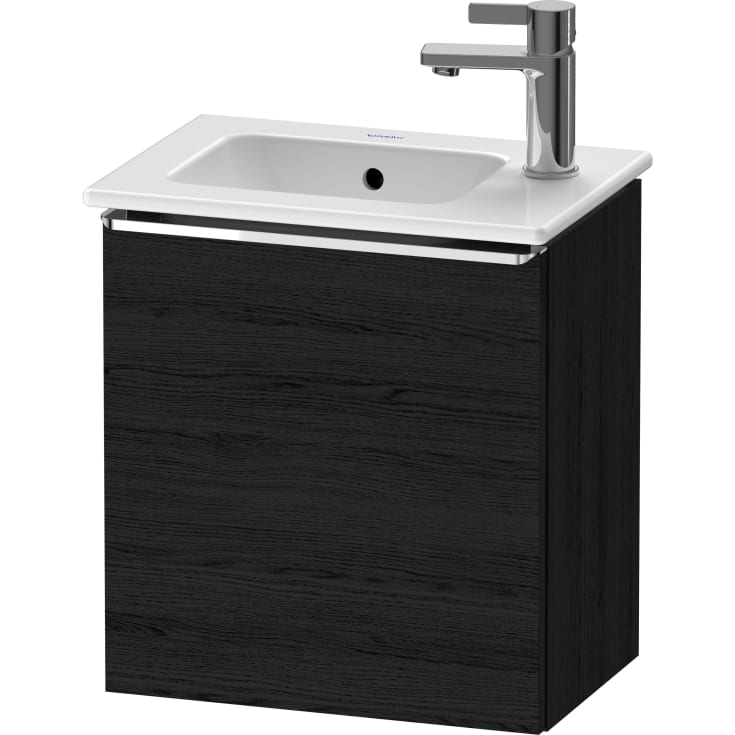 Duravit D-Neo tvättställsunderskåp, 41x27,4 cm, höger, svart ek/krom