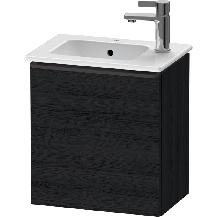 Duravit D-Neo servantskap, 41x27,4 cm, høyre, sort eik/sort