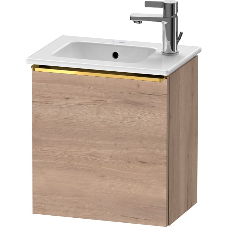 Duravit D-Neo servantskap, 41x27,4 cm, venstre, marmorert eik/gull