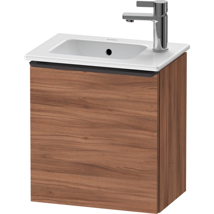 Duravit D-Neo tvättställsunderskåp, 41x27,4 cm, vänster, valnöt/svart